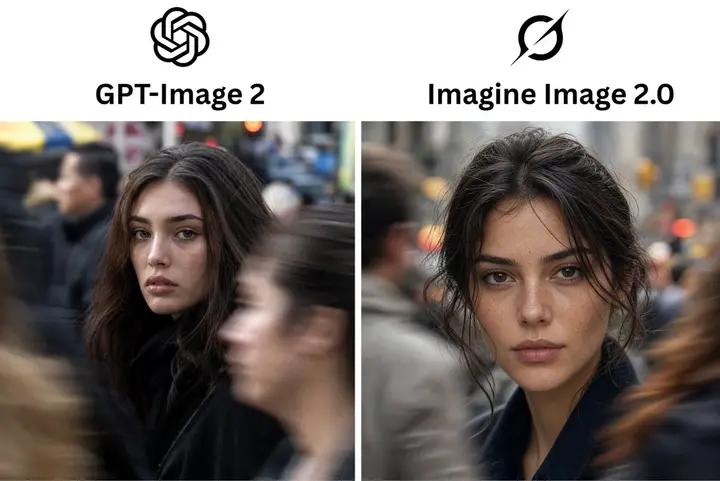 AI Model Portrait Comparison example