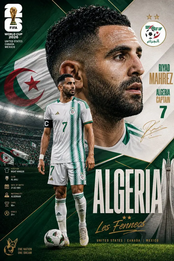 Algeria World Cup Captain Poster Vikas edit example