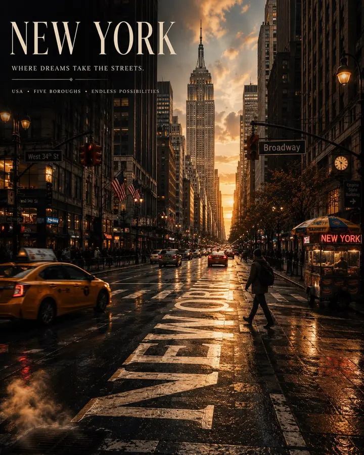Cinematic Editorial Travel Poster Vikas edit example