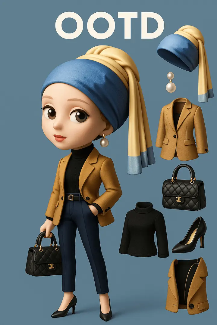 Famous Painting Character OOTD example