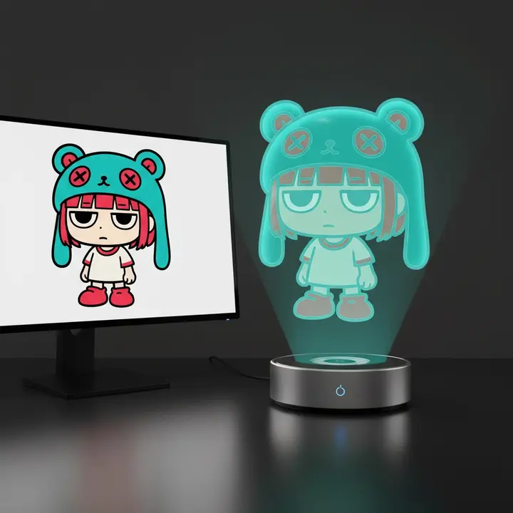 Model Holographic Projection example