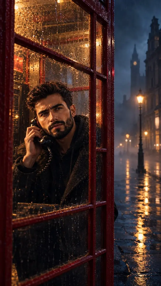 Noir Telephone Booth Portrait Vikas edit example