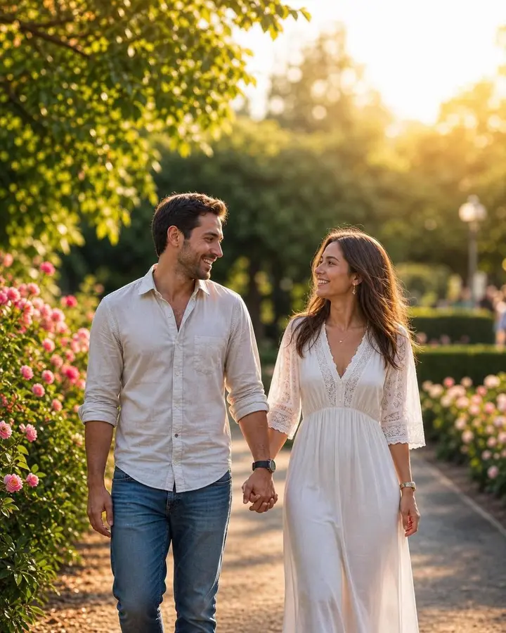 Romantic Couple Park Photography example