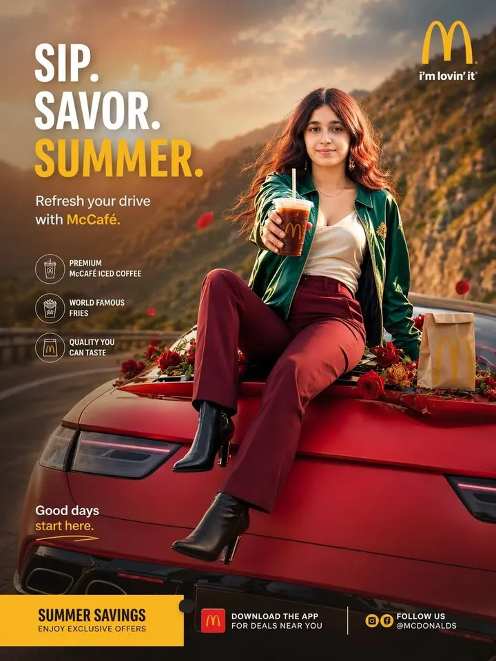 Summer McCafé Mountain Road Ad Vikas edit example