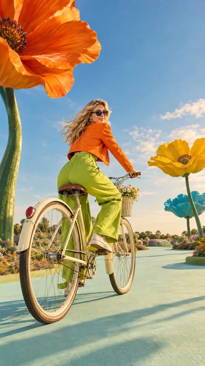 Surreal fashion bicycle garden Vikas edit example