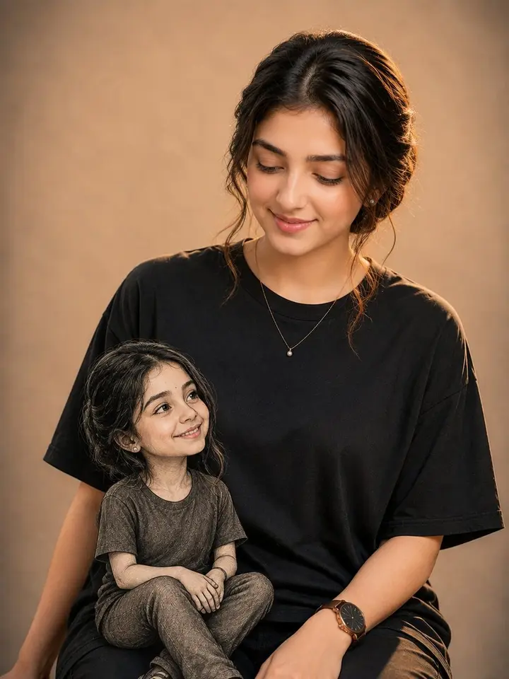 Tender Mini-Me Studio Portrait example
