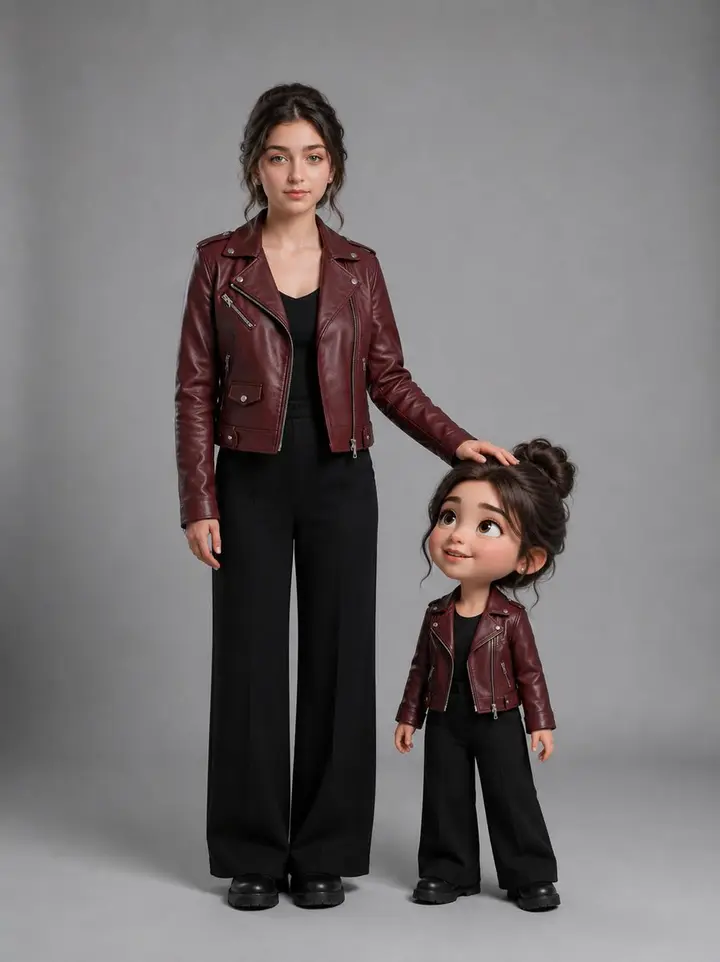 Woman With Matching Chibi Portrait Vikas edit example